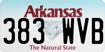 AR license plate 383WVB