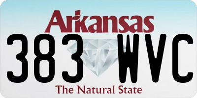 AR license plate 383WVC