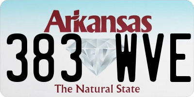 AR license plate 383WVE
