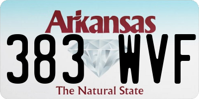 AR license plate 383WVF