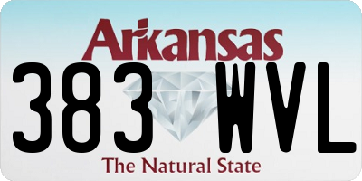 AR license plate 383WVL