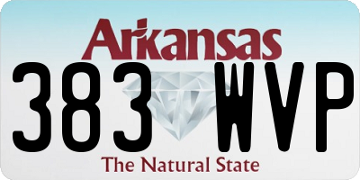 AR license plate 383WVP