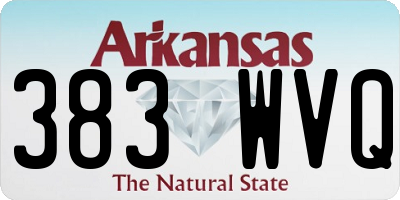 AR license plate 383WVQ