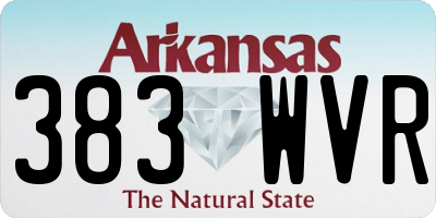 AR license plate 383WVR