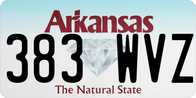 AR license plate 383WVZ