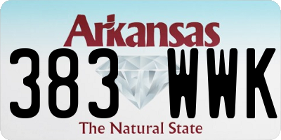 AR license plate 383WWK