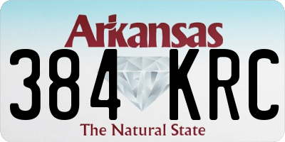 AR license plate 384KRC