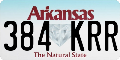 AR license plate 384KRR