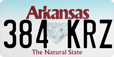 AR license plate 384KRZ