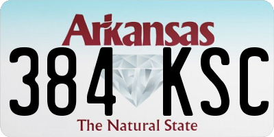 AR license plate 384KSC