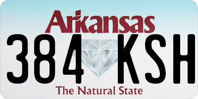 AR license plate 384KSH