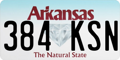 AR license plate 384KSN