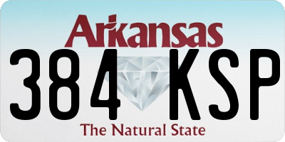 AR license plate 384KSP