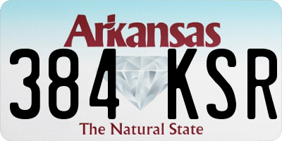 AR license plate 384KSR