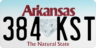 AR license plate 384KST