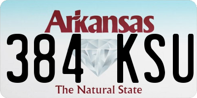 AR license plate 384KSU