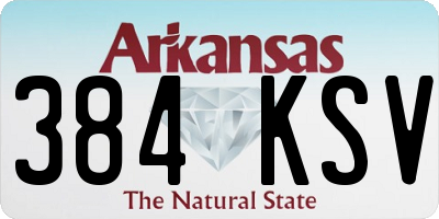 AR license plate 384KSV