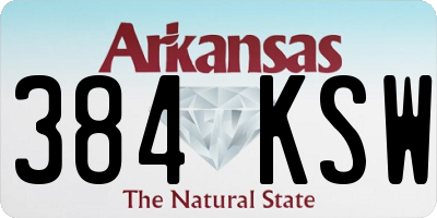 AR license plate 384KSW