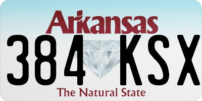 AR license plate 384KSX