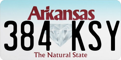 AR license plate 384KSY