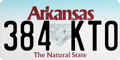 AR license plate 384KTO