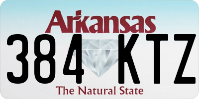 AR license plate 384KTZ