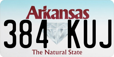 AR license plate 384KUJ