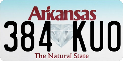 AR license plate 384KUO