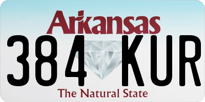 AR license plate 384KUR