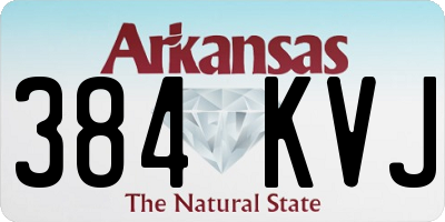 AR license plate 384KVJ