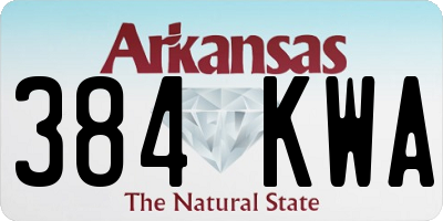 AR license plate 384KWA