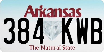 AR license plate 384KWB