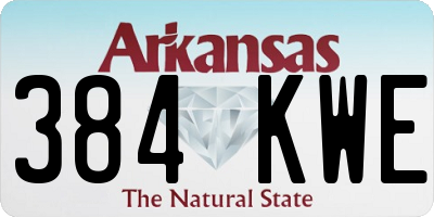 AR license plate 384KWE