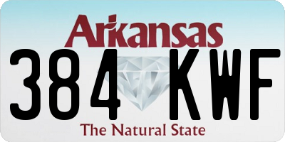 AR license plate 384KWF