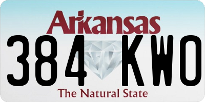 AR license plate 384KWO