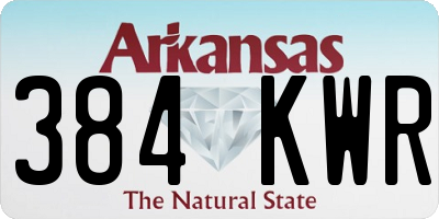 AR license plate 384KWR