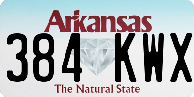 AR license plate 384KWX