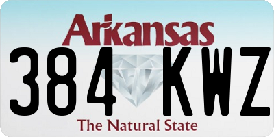 AR license plate 384KWZ