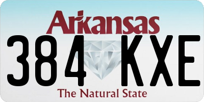 AR license plate 384KXE