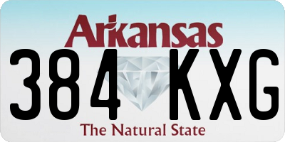 AR license plate 384KXG