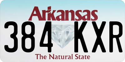 AR license plate 384KXR