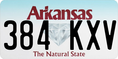AR license plate 384KXV