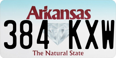 AR license plate 384KXW