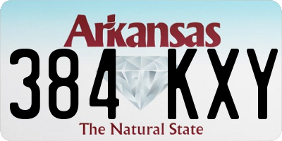 AR license plate 384KXY