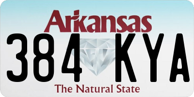 AR license plate 384KYA