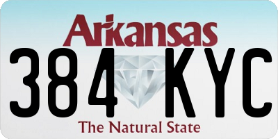 AR license plate 384KYC