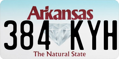 AR license plate 384KYH