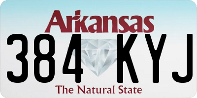 AR license plate 384KYJ