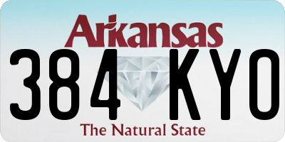 AR license plate 384KYO
