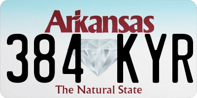AR license plate 384KYR